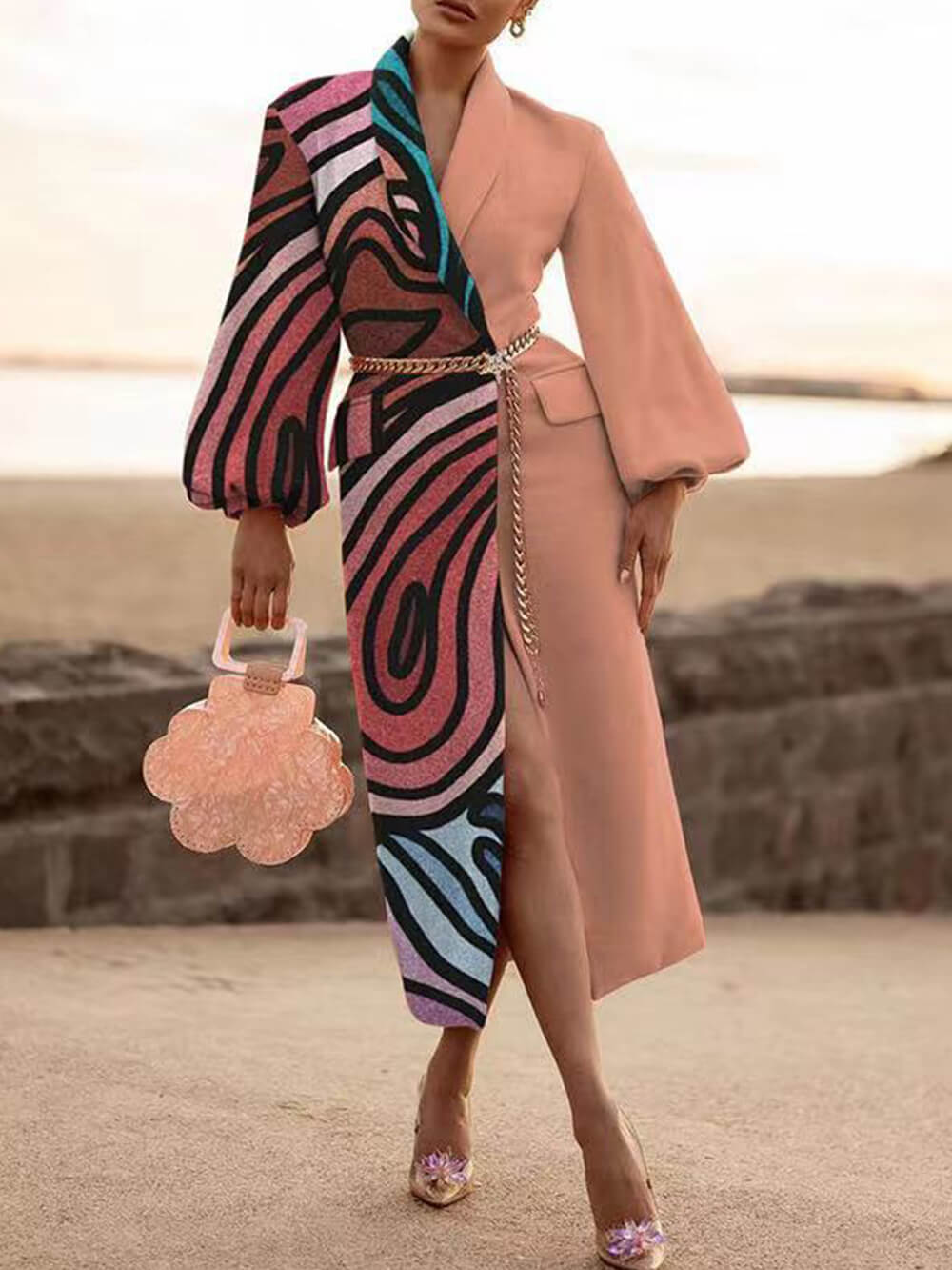 Casual warme wollen jas