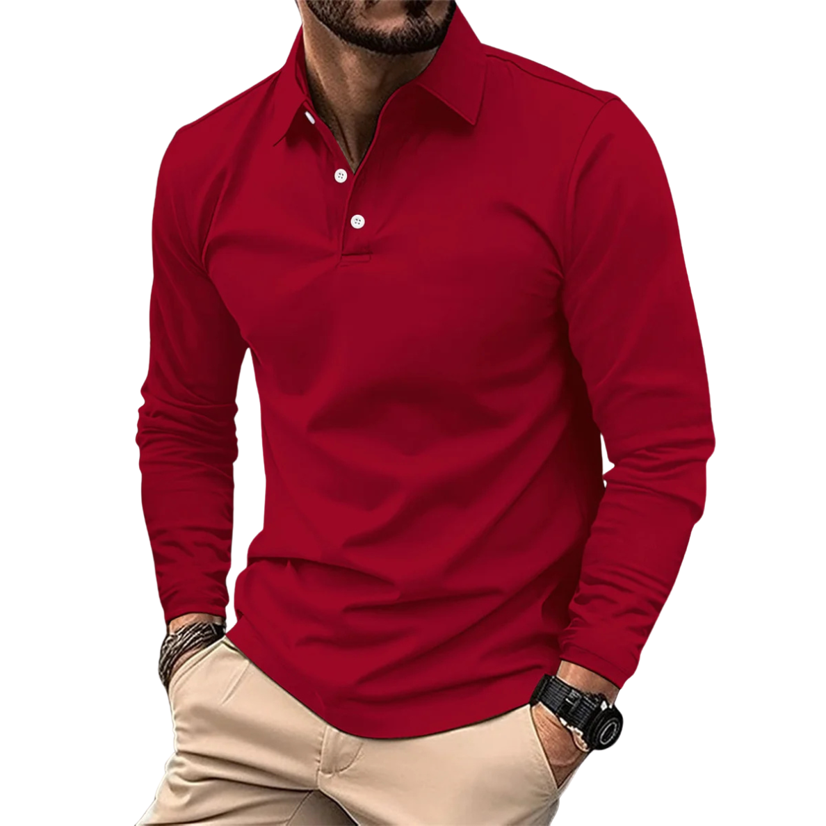 ÉTIENNE | LUXE LANGERMIGE POLO VOOR HEREN