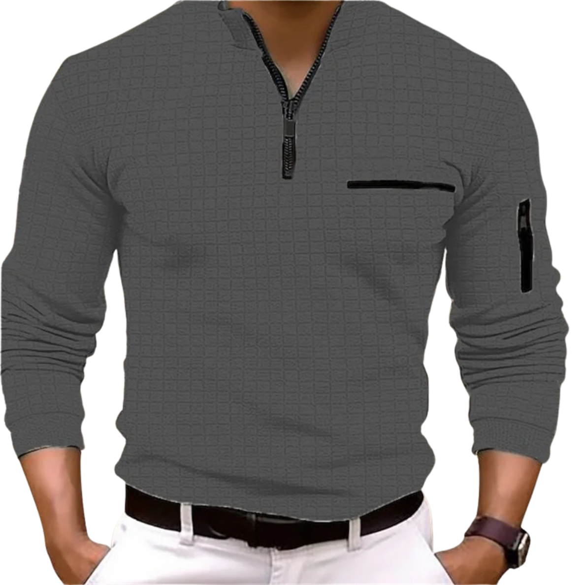 VALENTIN | LUXE GEBREIDE POLO MET RITS