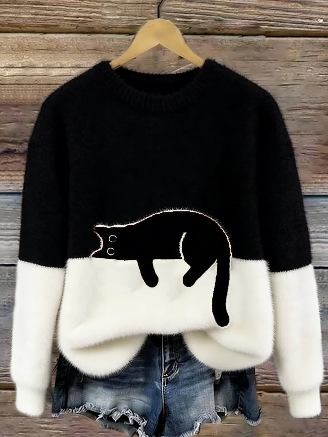 Luna | Dames Hoodie met Kattenprint