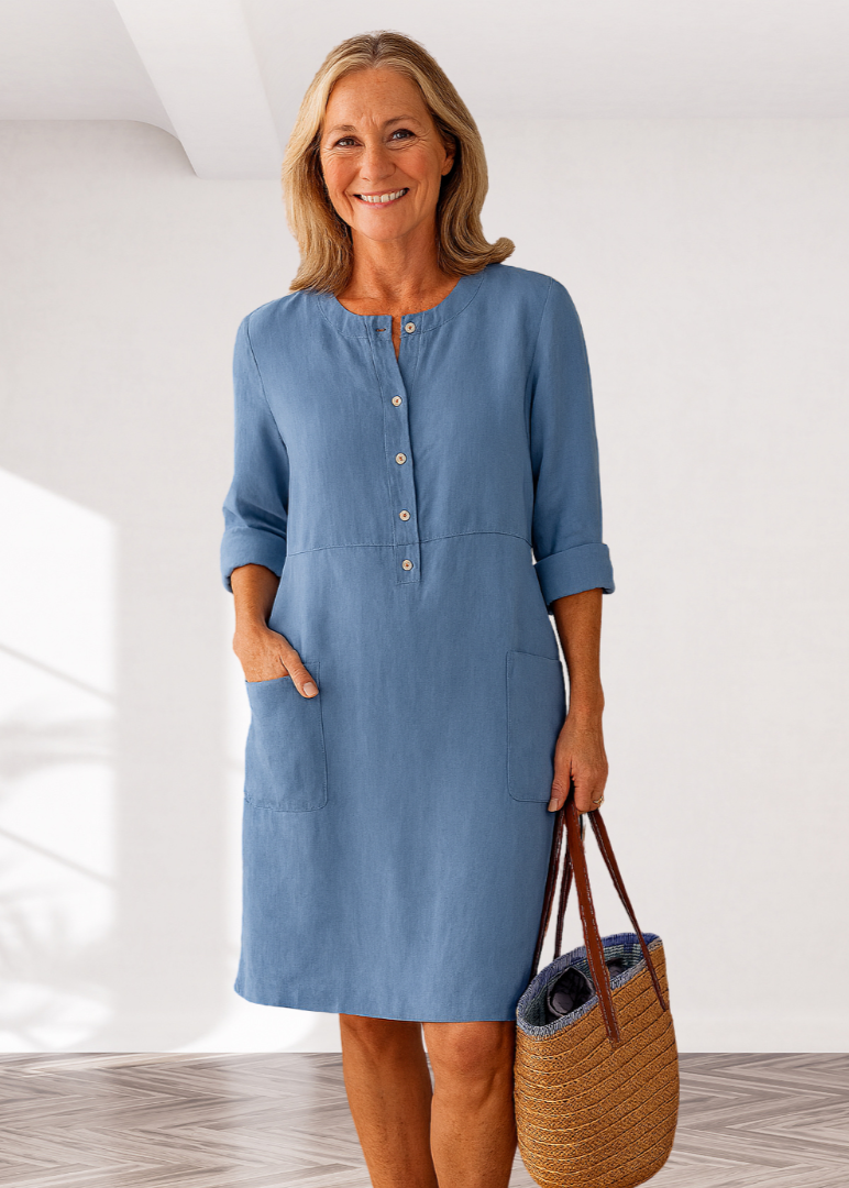 EVI | Casual Damesjurk met Relaxte Pasvorm en Tijdloze Look voor Elke Dag