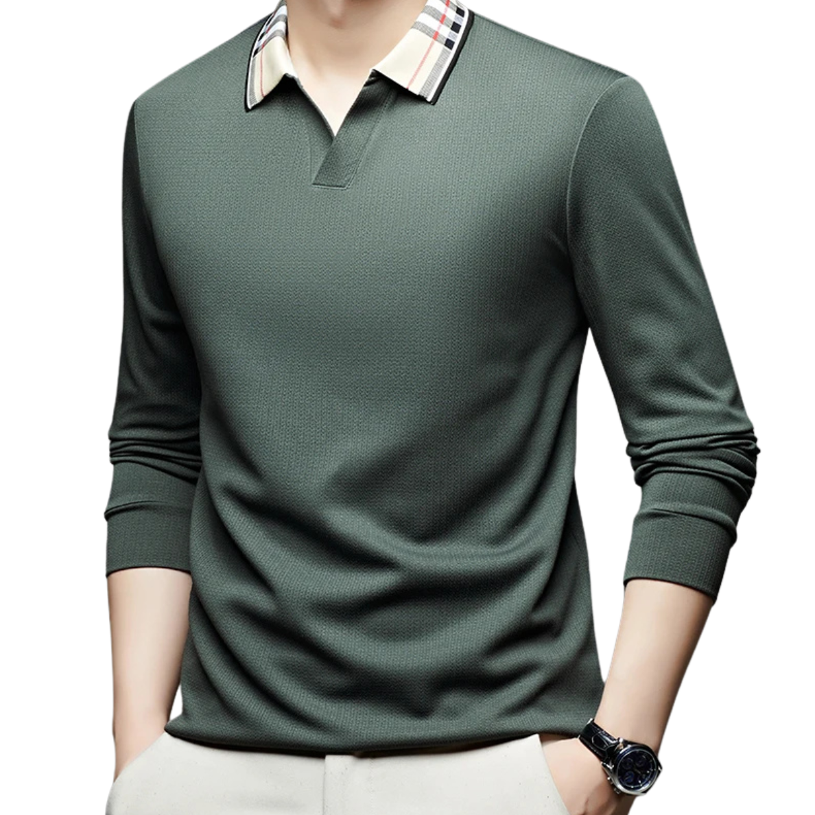 NOÉLIS | ELEGANTE POLO MET RUITKRAAG VOOR HEREN