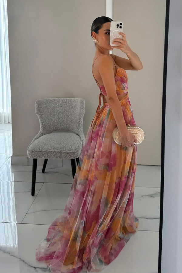 FLORELLA | Maxi Boheemse Jurk met Romantische Bloemenprint