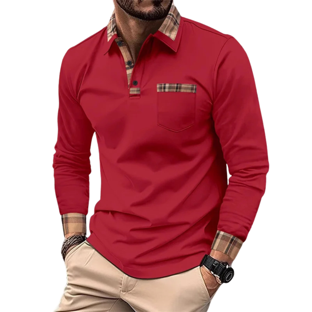 LÉONARD | LUXE POLO MET CHIQUE RUITDETAILS VOOR HEREN