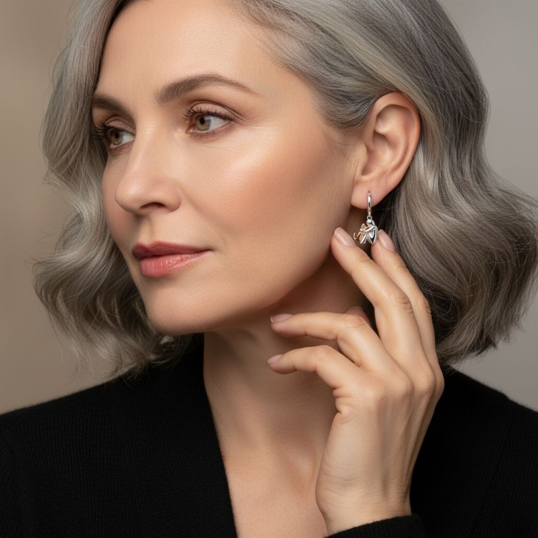 Lily™ - Kat Icono Oorbellen (Ronde Sluiting)