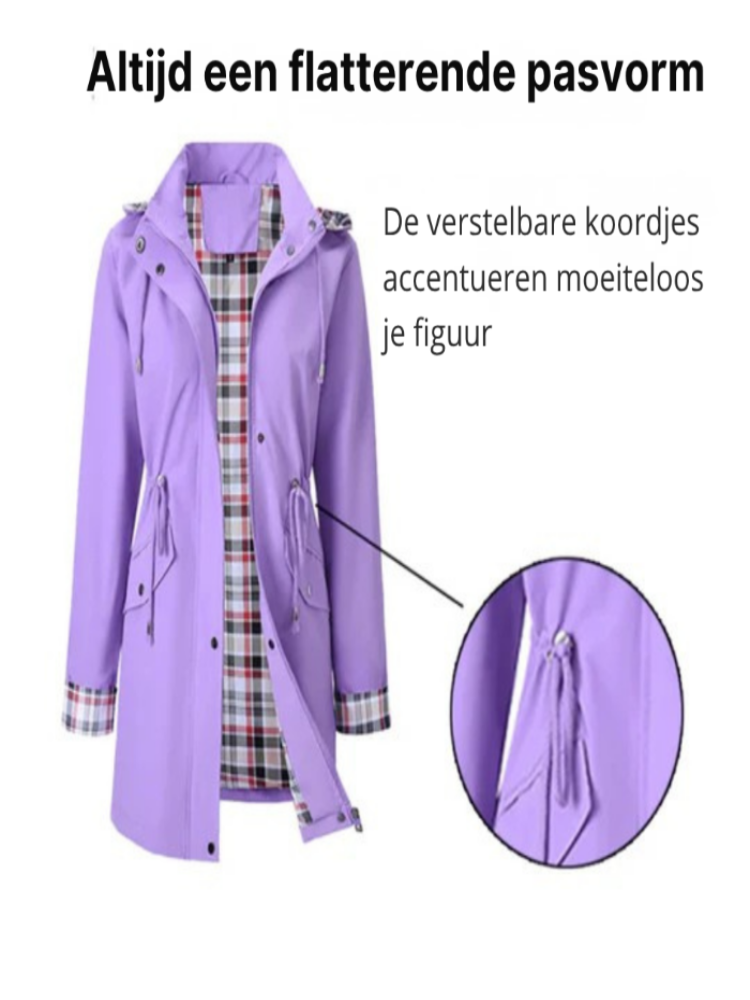 NOOR™ | Dames regenjas met totale bescherming en moderne elegantie voor dagelijks gebruik