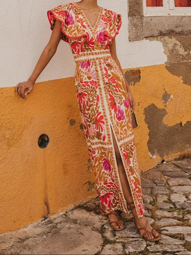 Valentina | Lange Bloemenjurk – Lente-editie