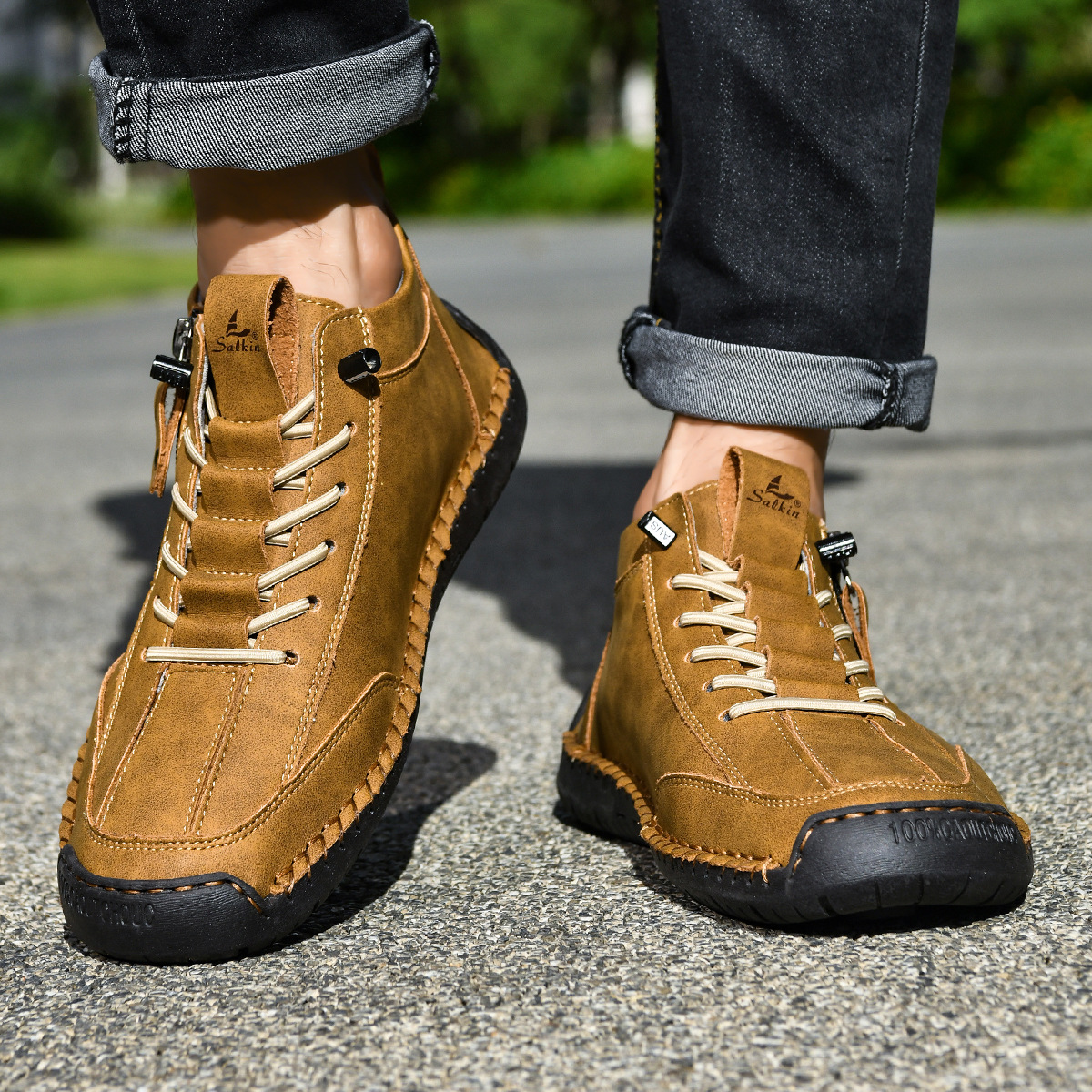 Christian™ | Nubuckleder Schoenen met Rits voor Mannen