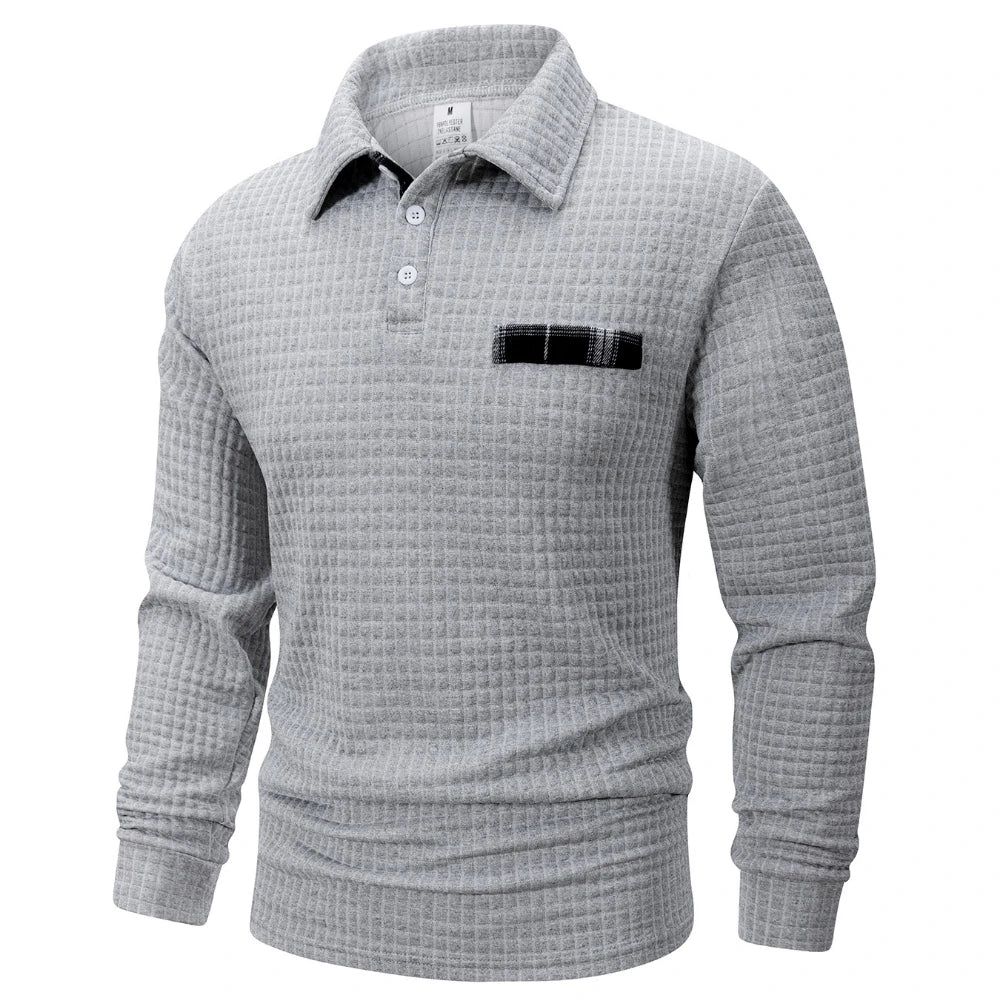 GABIN | TEXTUUR POLO IN JACQUARD VOOR HEREN