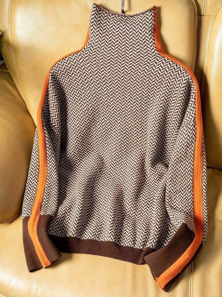Helena | Elegante Trui met Contrasterende Strepen voor Dagelijks Comfort