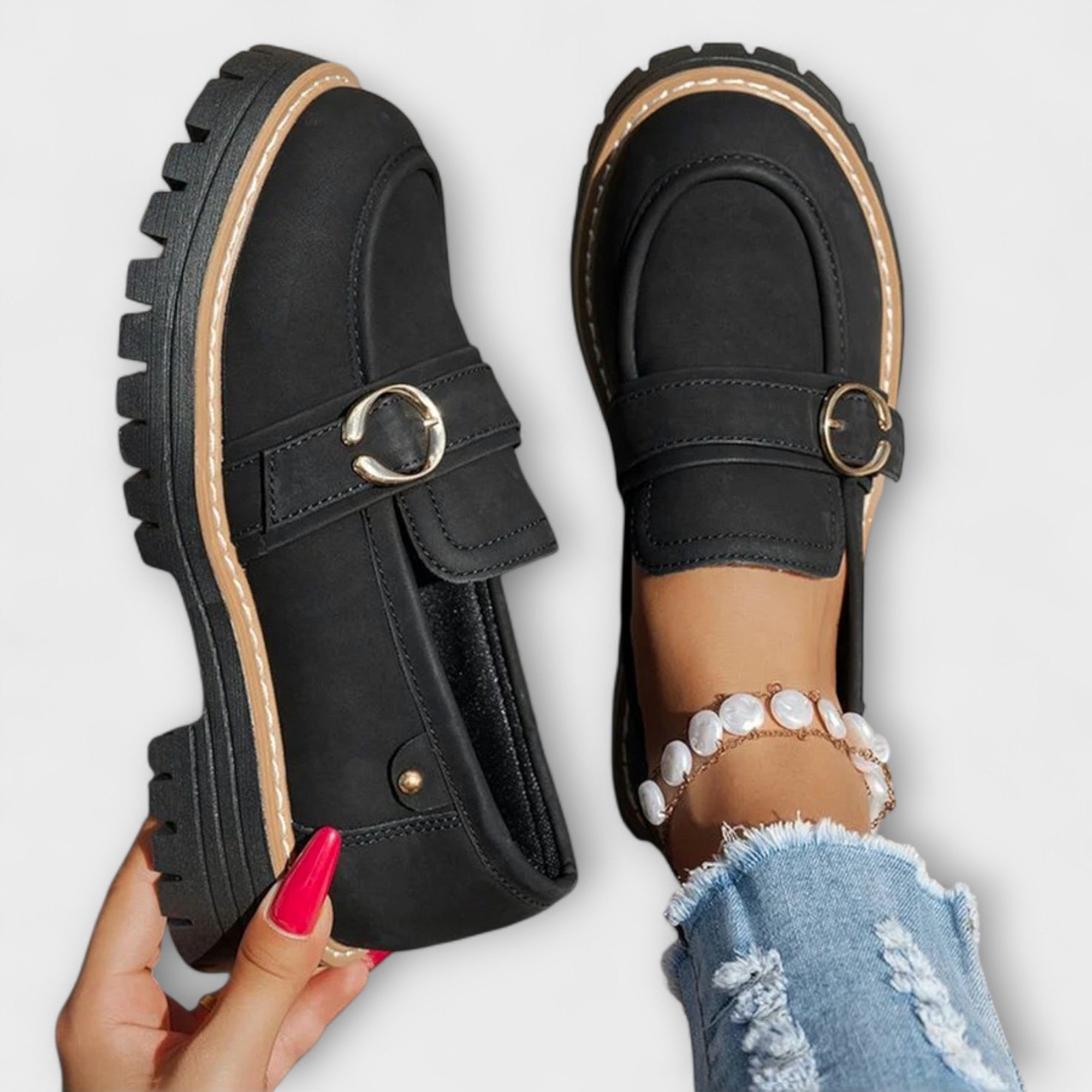 Lora – Comfortabele loafers met ronde neus