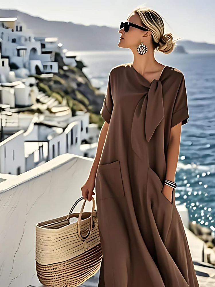 ROMY™ | Elegante Jurk met Zakken en Comfortabele Zomerstijl