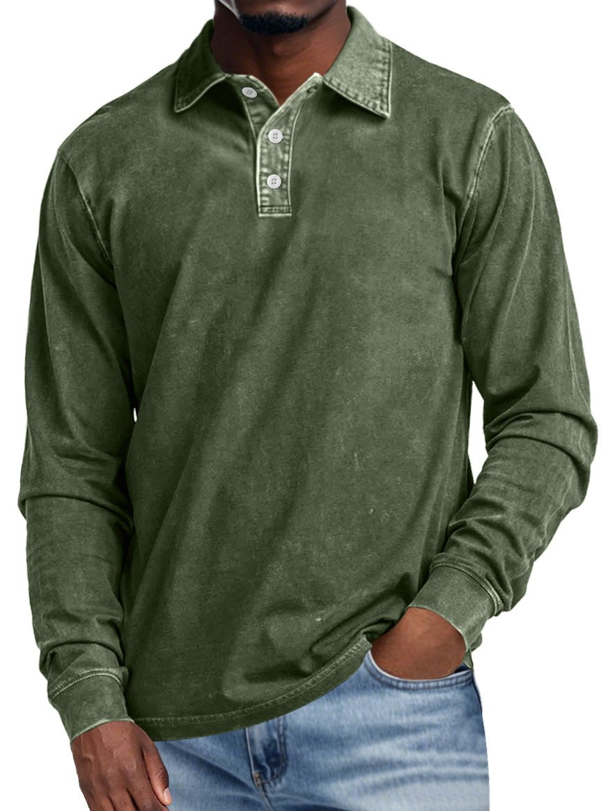 VECHO | Retro Polo met Lange Mouwen – Elegantie en Dagelijks Comfort