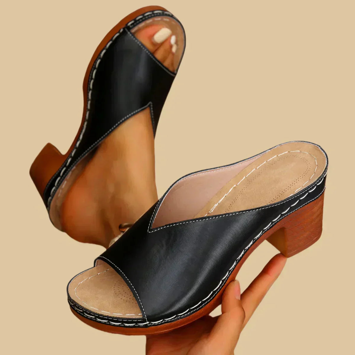 GABRIELLA | Orthopedische Sandalen met Brede Hak Elegant en Comfortabel voor Elke Dag