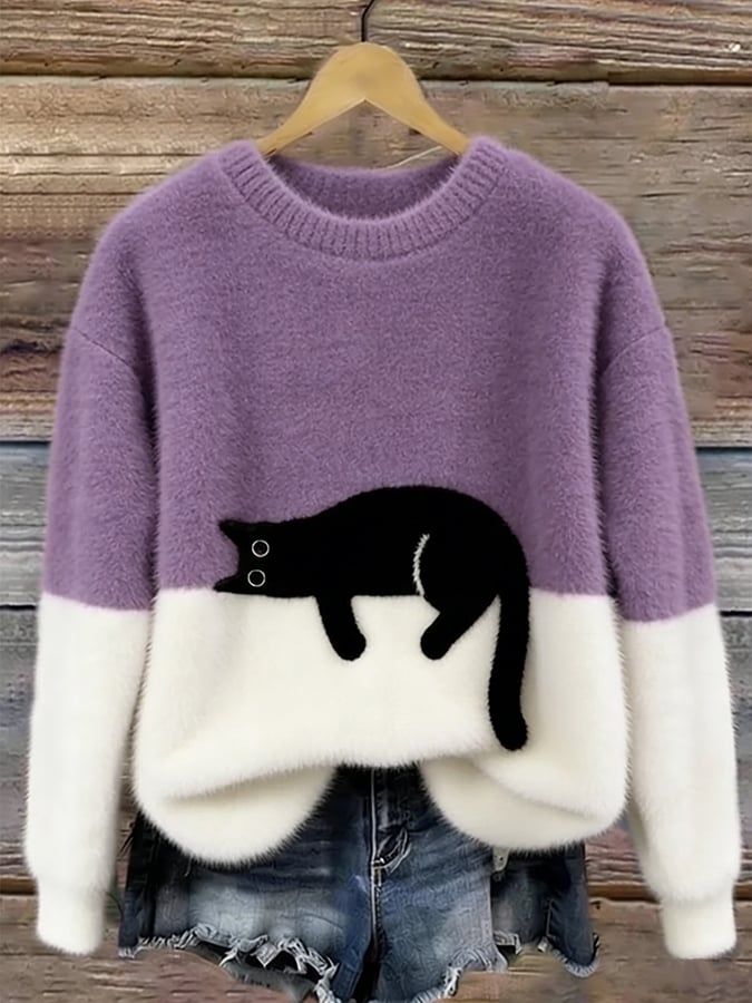 Luna | Dames Hoodie met Kattenprint