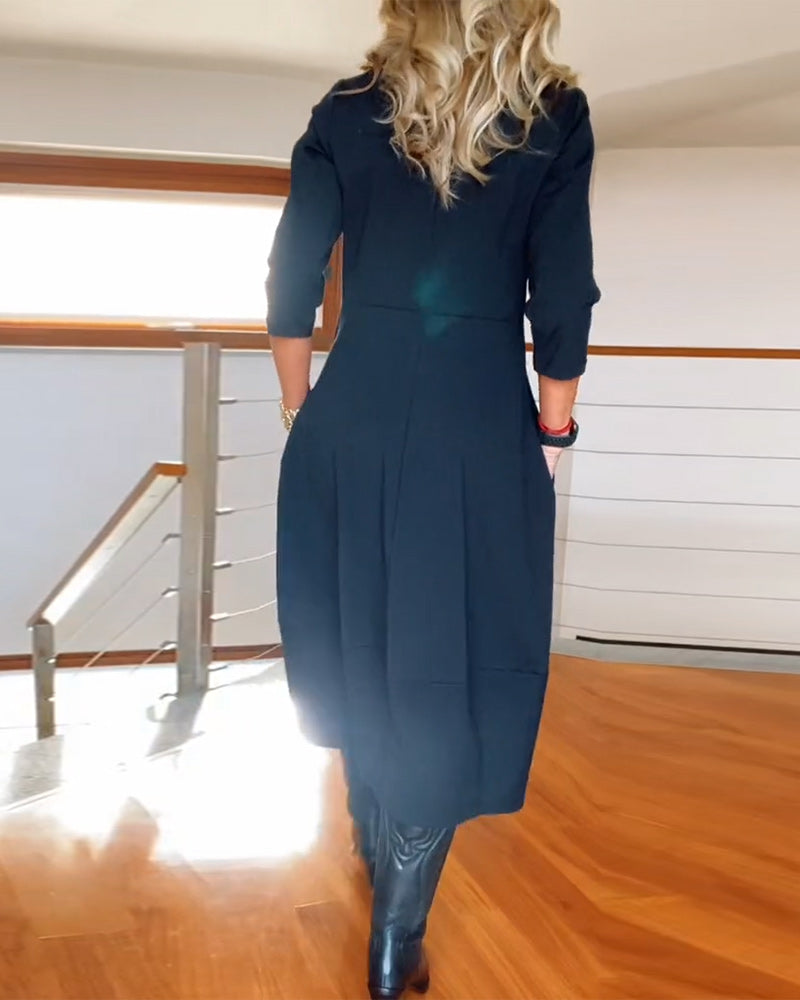 VALENTINA | Elegante Maxi Jurk die het Silhouet Verfijnt en Dagelijks Comfort Biedt