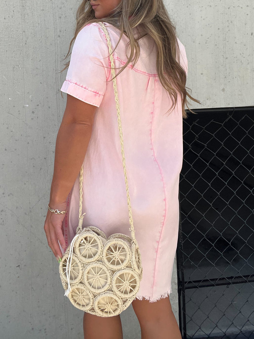 Tencel Overhemd Jurk Happy Ends Roze