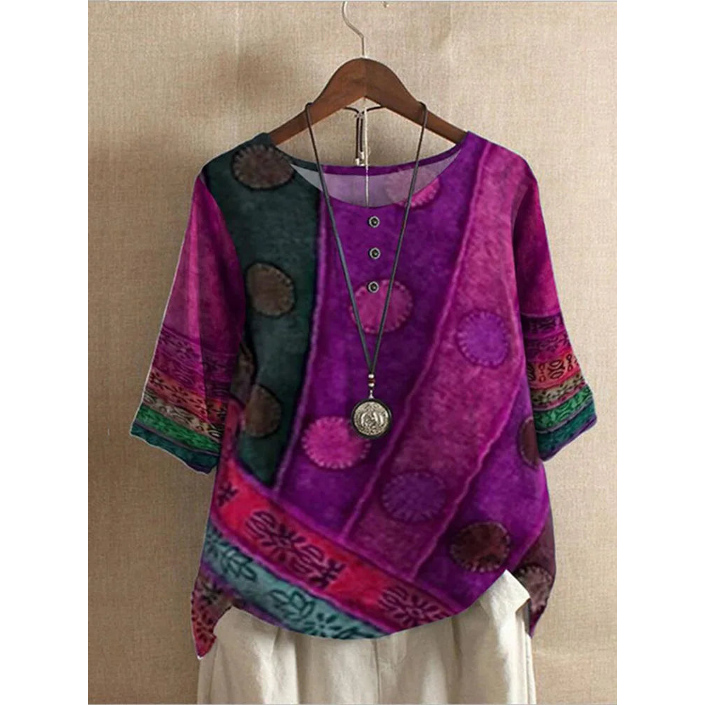 Valarie - Bohemian Kleurige Top