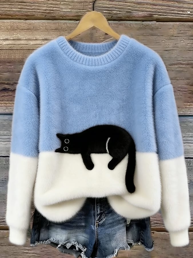 Luna | Dames Hoodie met Kattenprint