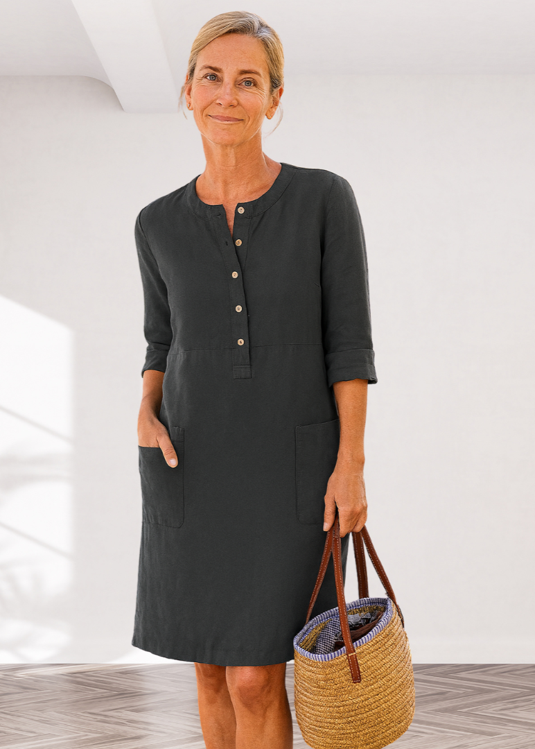 EVI | Casual Damesjurk met Relaxte Pasvorm en Tijdloze Look voor Elke Dag