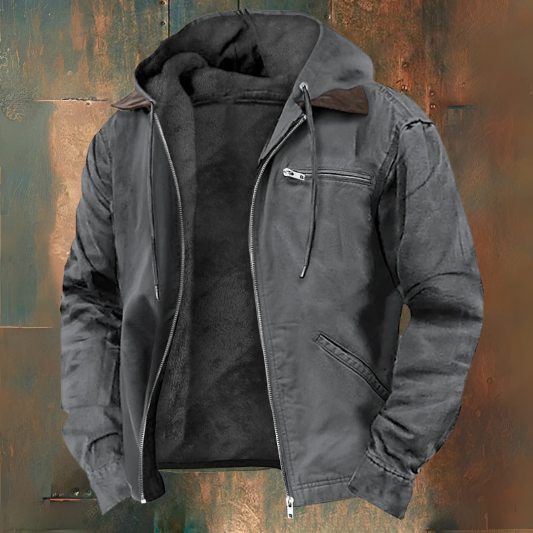 Gevoerde hoodie vest met rits