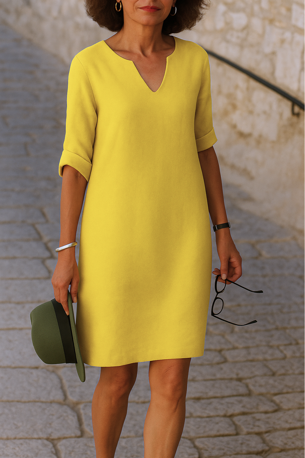 OLIVIE - ELEGANTE LINEN JURK