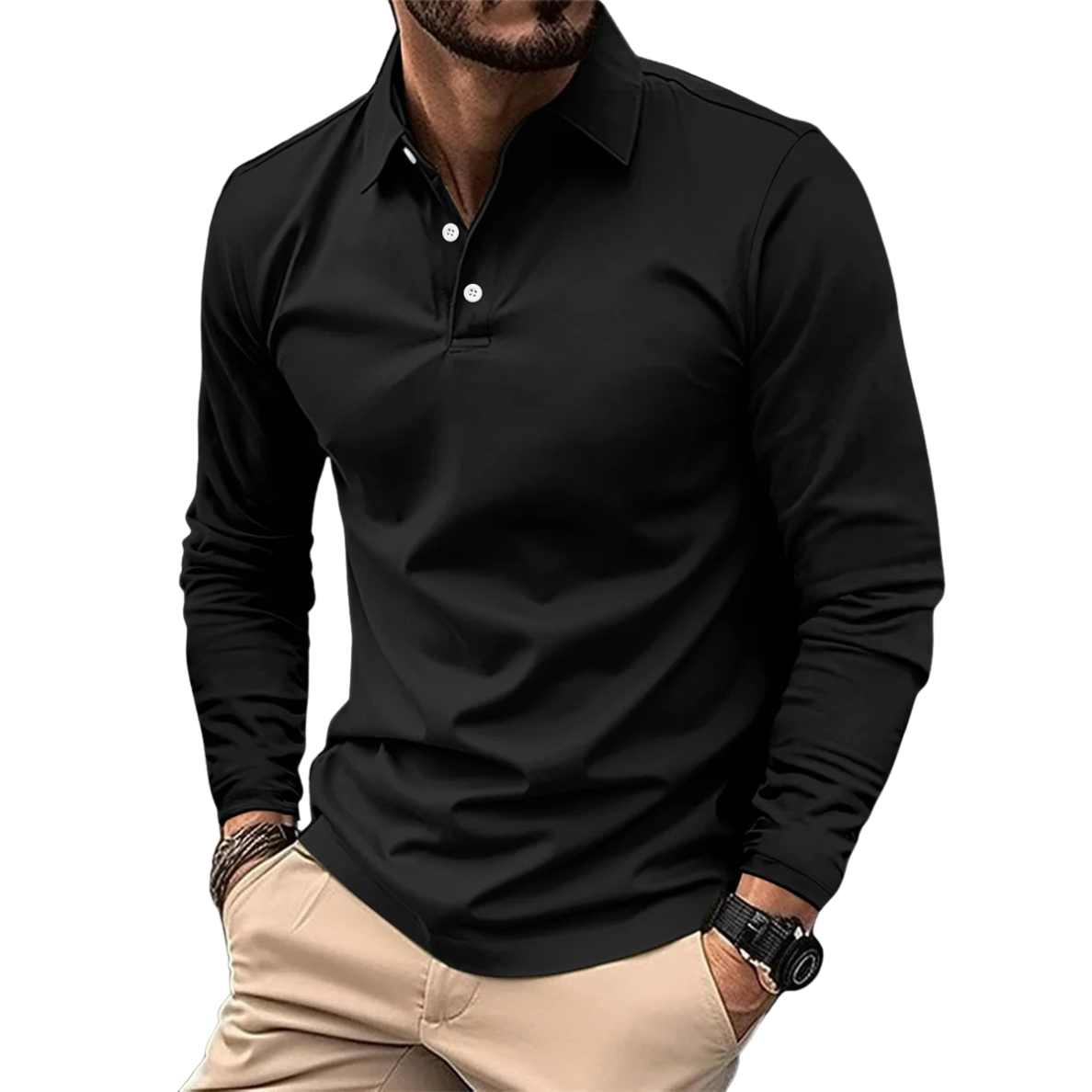 ÉTIENNE | LUXE LANGERMIGE POLO VOOR HEREN