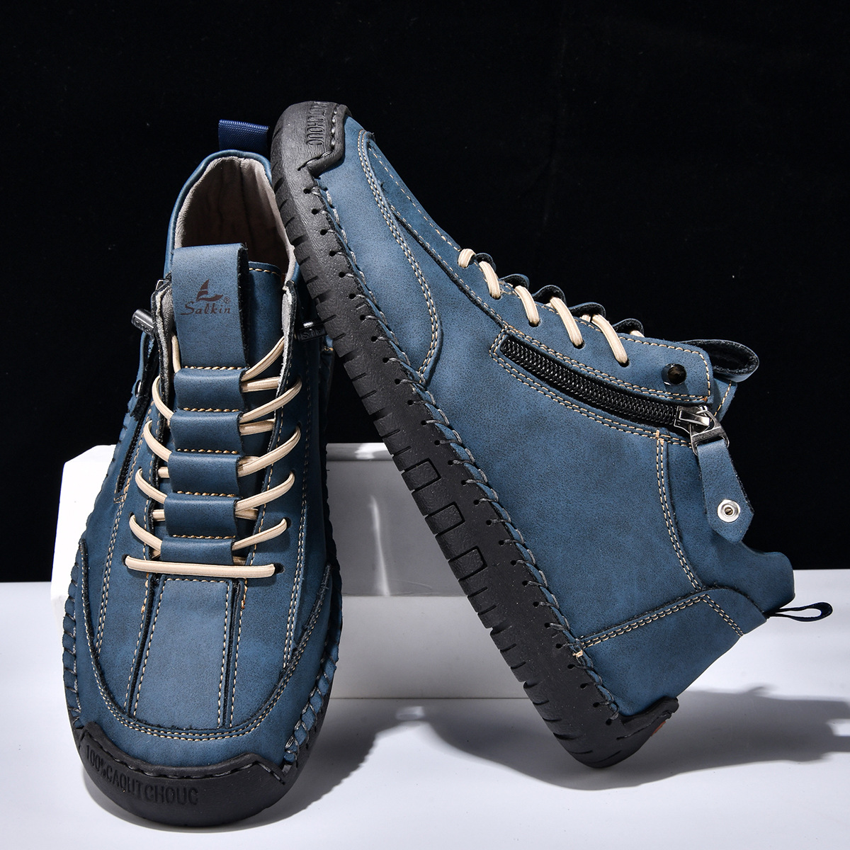 Christian™ | Nubuckleder Schoenen met Rits voor Mannen