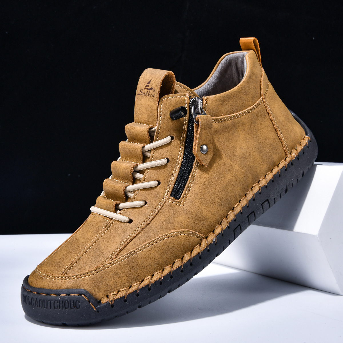 Christian™ | Nubuckleder Schoenen met Rits voor Mannen
