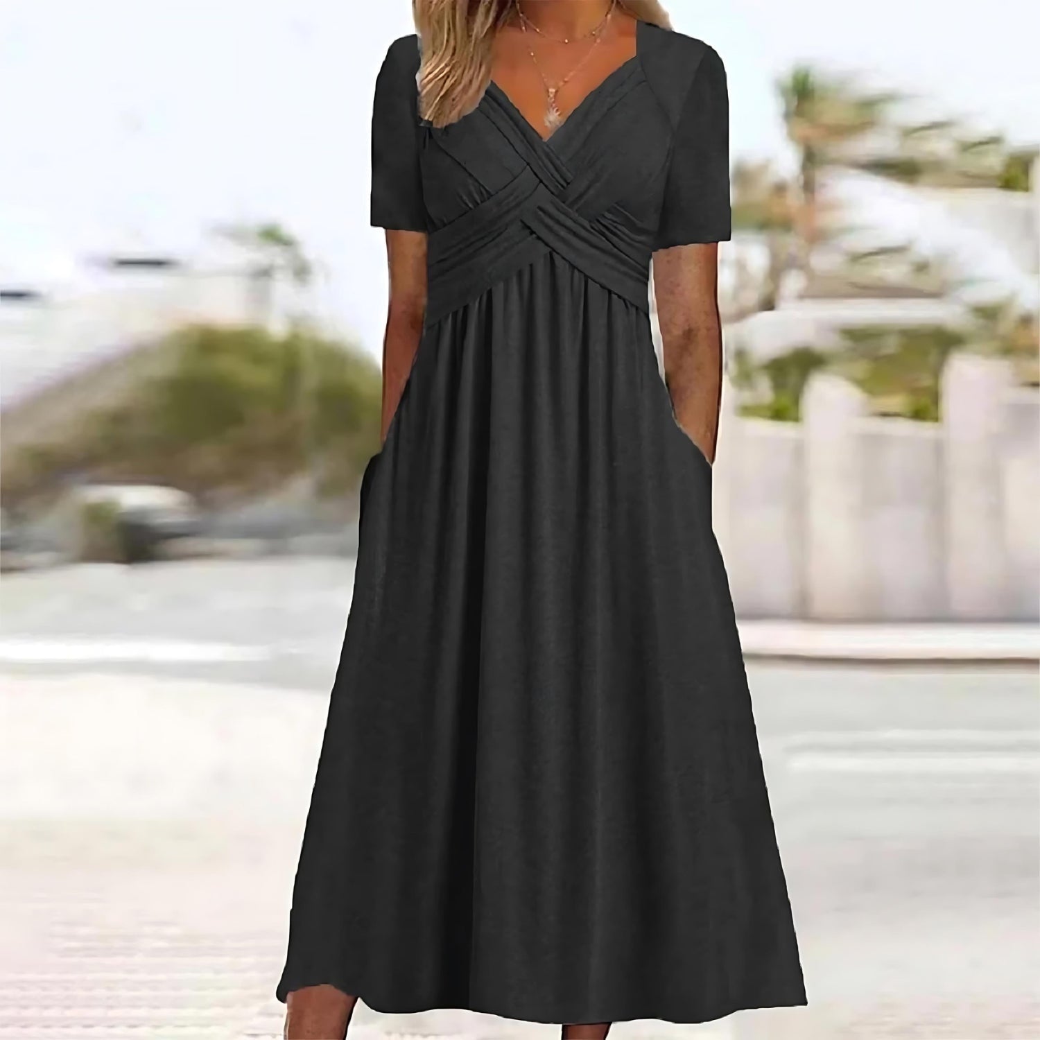 SOFIA | Midi Jurk Met Een Flatterende Silhouet Voor Elegante Gelegenheden