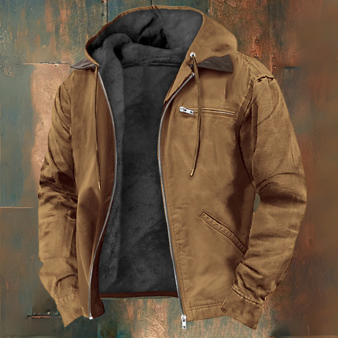 Gevoerde hoodie vest met rits