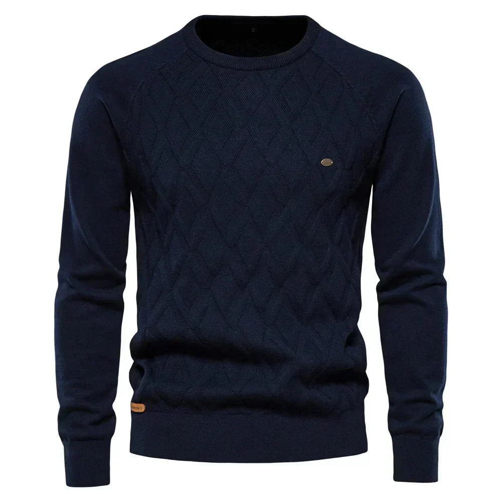 Theodor | Herenpullover met Ruitpatroon