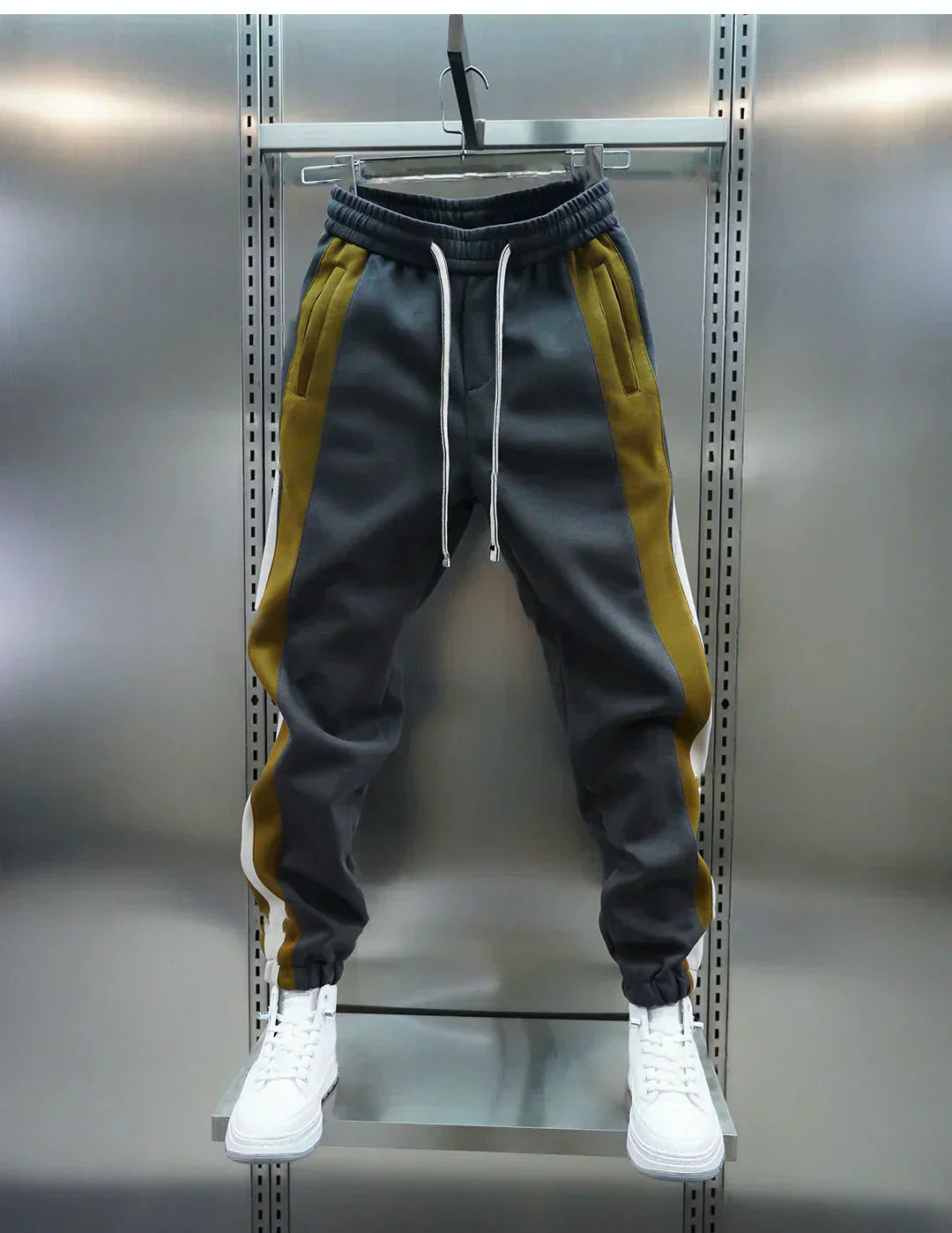 Laurent™ | Broek met Spanningen en Contrasterende Strepen