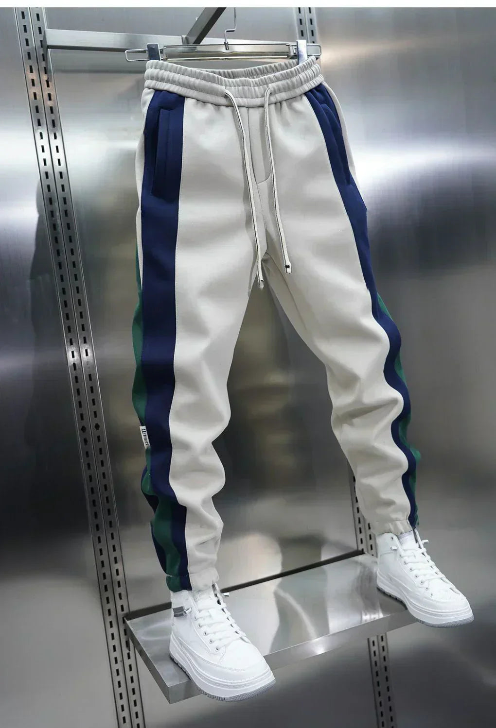 Laurent™ | Broek met Spanningen en Contrasterende Strepen