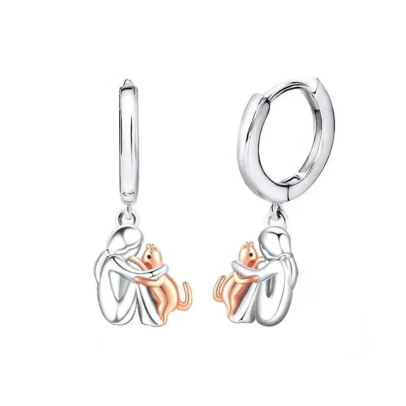 Lily™ - Kat Icono Oorbellen (Ronde Sluiting)