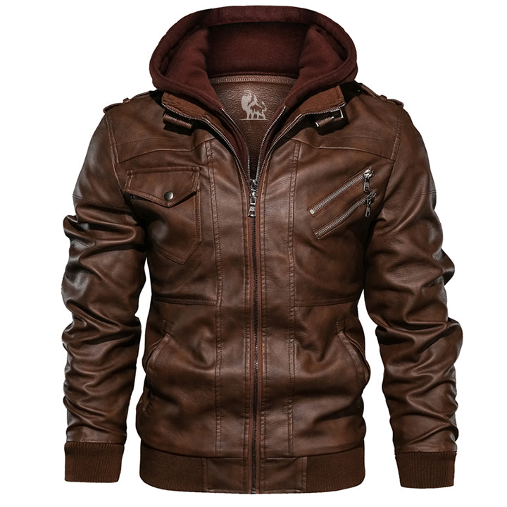 Rousseau™ | Capuchon & Warmte Leren Jas