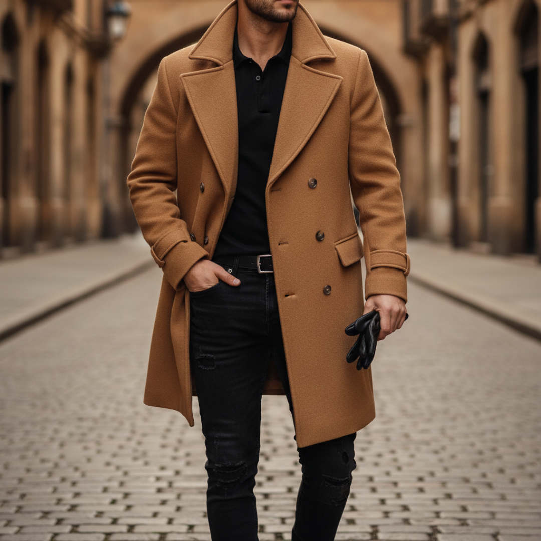 Marcello | Elegante Winter Overjas met Verzorgde Pasvorm voor Dag en Stad