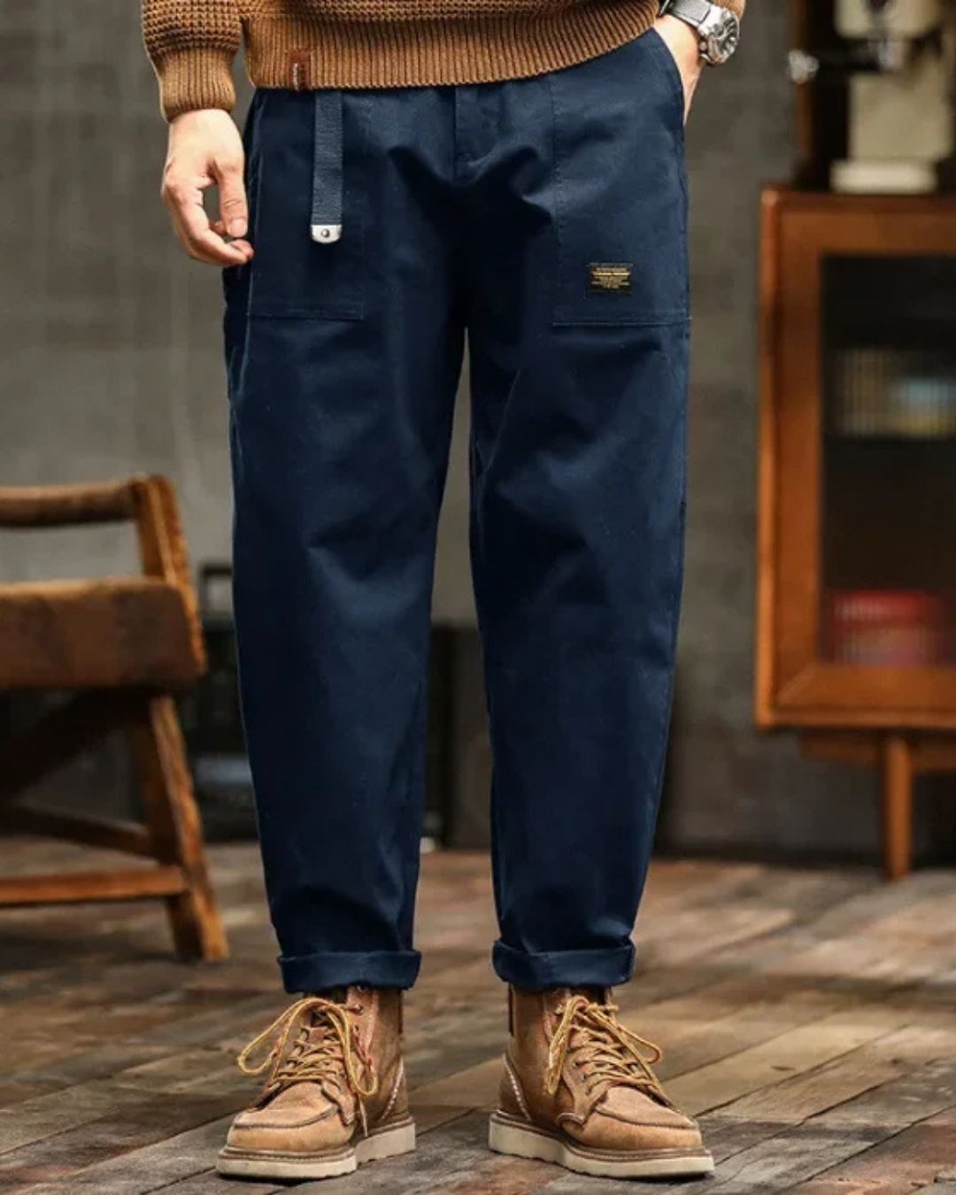 JENS | Heren Cargo Broek met Volledige Bewegingsvrijheid en Stijlvolle Afwerking voor Elke Dag