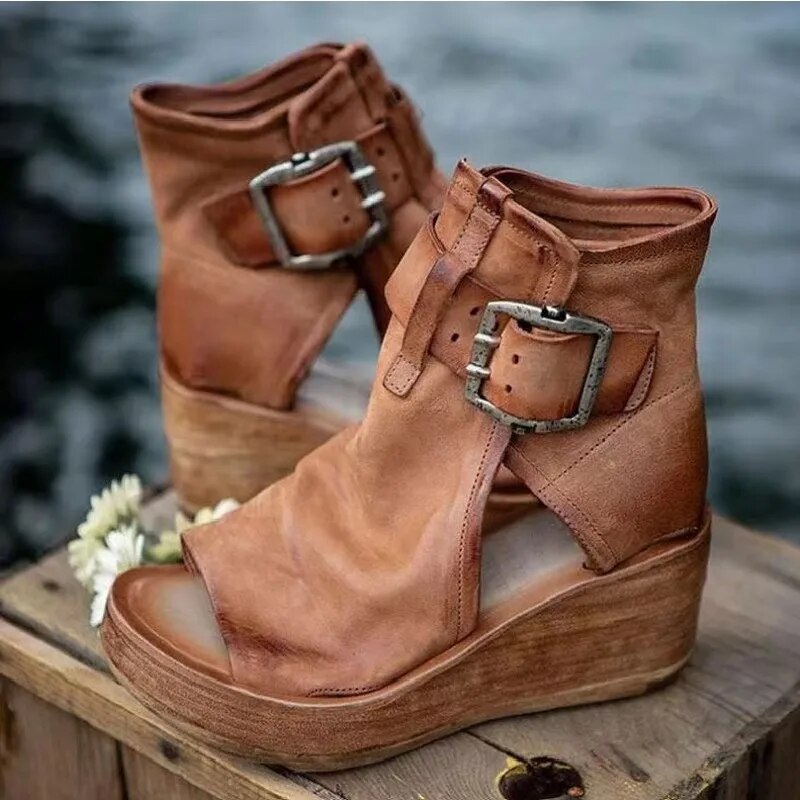 ELIANA | Orthopedische Sandalen met Hak en Omhulde Steun voor Boho Chic Stijl