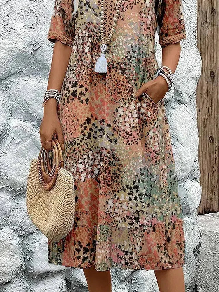 Maya™ Vibrant Midi Jurk
