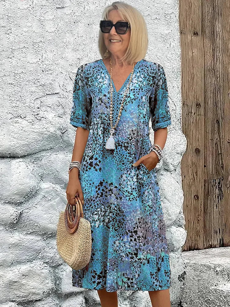 Maya™ Vibrant Midi Jurk