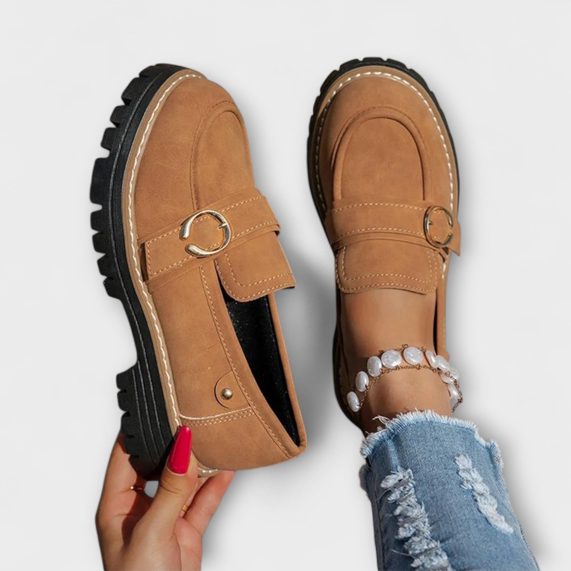 Lora – Comfortabele loafers met ronde neus