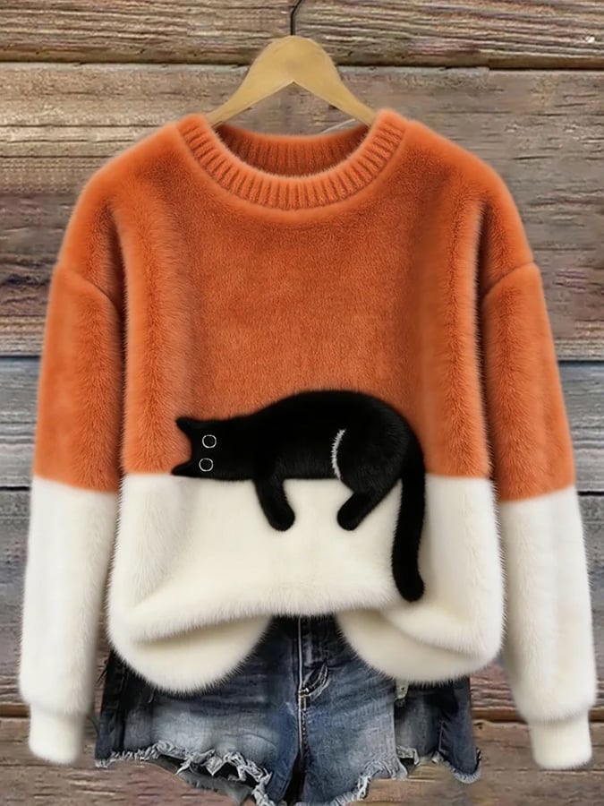 Luna | Dames Hoodie met Kattenprint