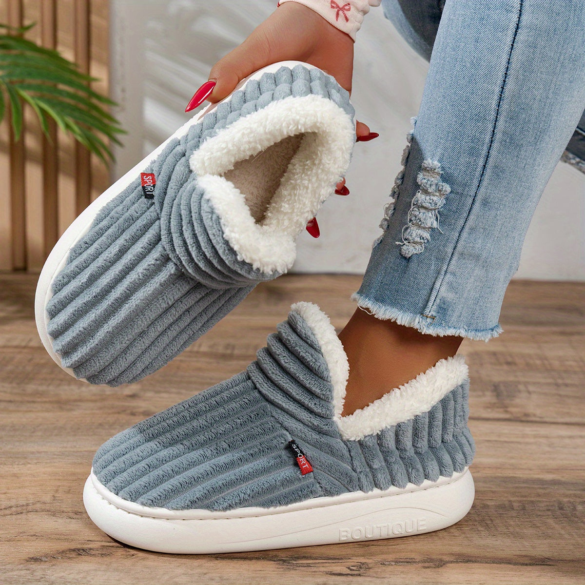 NINA | Warme Huisschoenen voor Direct Comfort en Ontspannen Gezelligheid