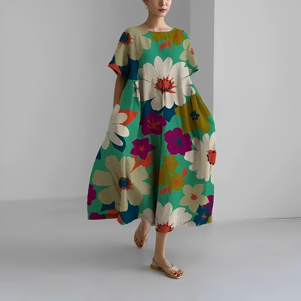 CÉLESTINE | Bohemian Bloemenjurk voor een Natuurlijke en Romantische Stijl