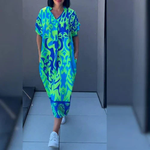 CLARICE | Elegante Bloemenjurk voor een Gracieus en Vrouwelijk Stijl