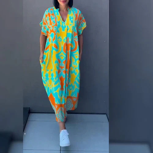 CLARICE | Elegante Bloemenjurk voor een Gracieus en Vrouwelijk Stijl