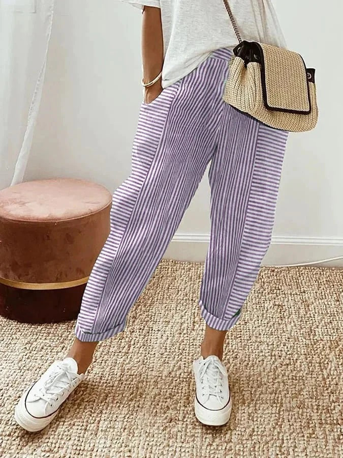 SOPHIA | Elegante en Casual Gestreepte Broek